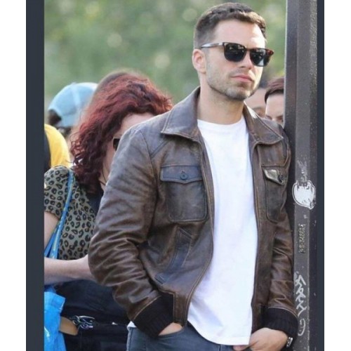 Sebastian Stan The 355 Leather Jacket